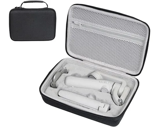 Accommodates all the basic accessories, include DJI OM 5, tripod, magnetic phone holder, data cable, storage pouch and hand strap. The outside hard shell and the inside super soft velvet material protect your DJI OM 5 and accessories against dents.